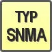 Piktogram - Typ: SNMA